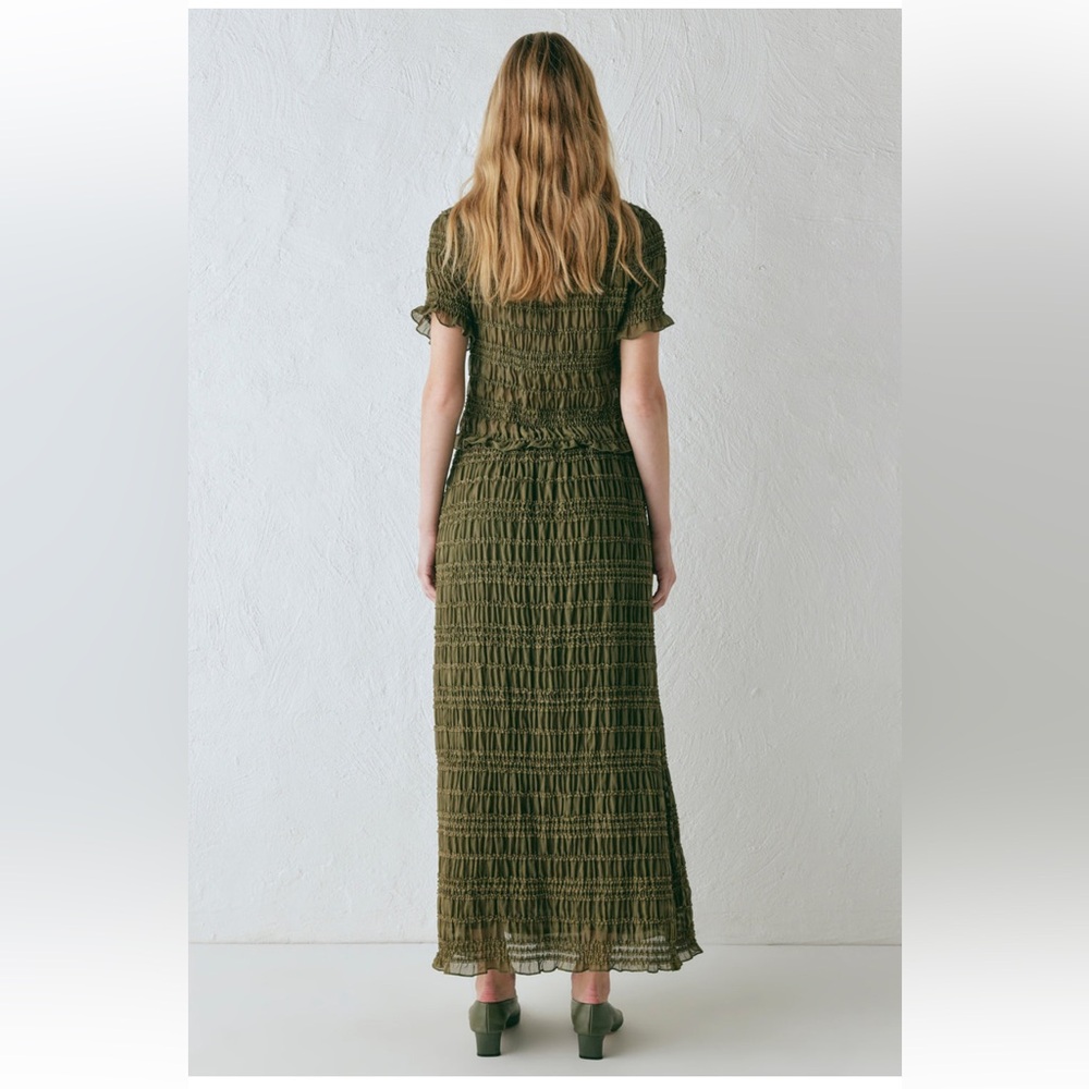 Olive Green Smocked Set